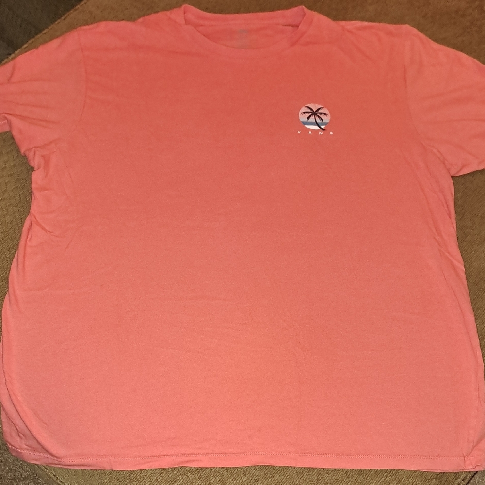 Vans Off The Wall Pink Short Sleeve T-shirt Size: XL
